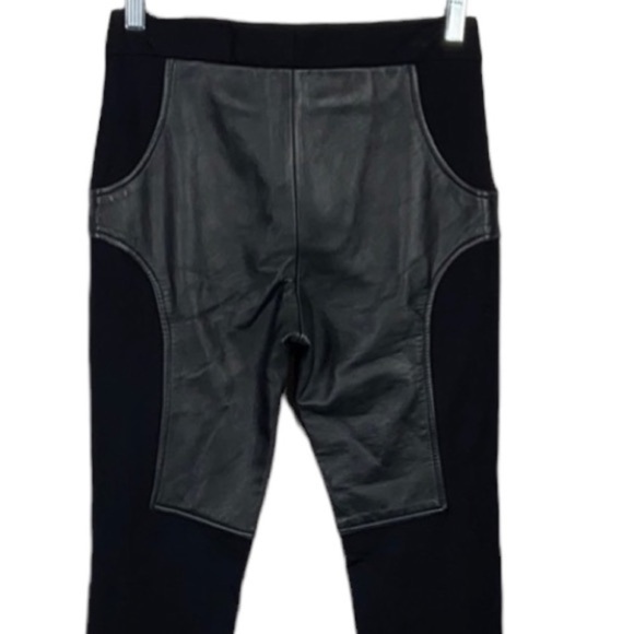 Alexander Wang Lambskin Leather Panel Ponte Pants Size XS - Picture 11 of 13